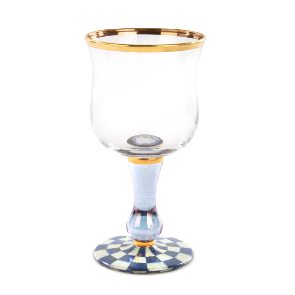 Royal Check Wine Glass