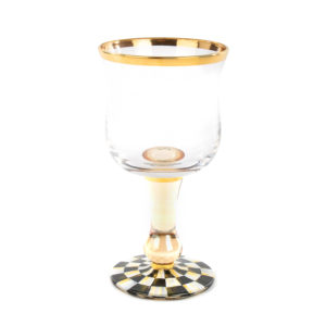 Courtly Check Wine Glass