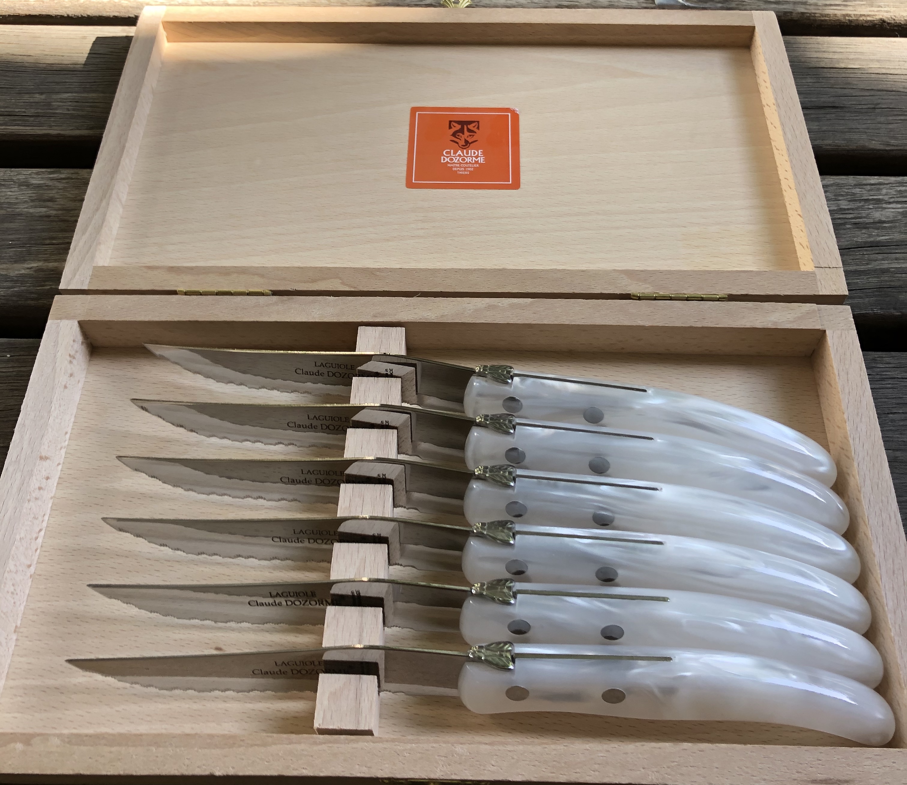 Steak Knives, Set of 6- White - Cornelia Park