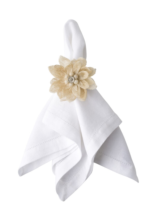Dahlia Natural Napkin Ring Cornelia Park