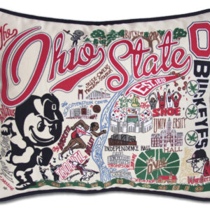 Ohio State University Embroidered Pillow