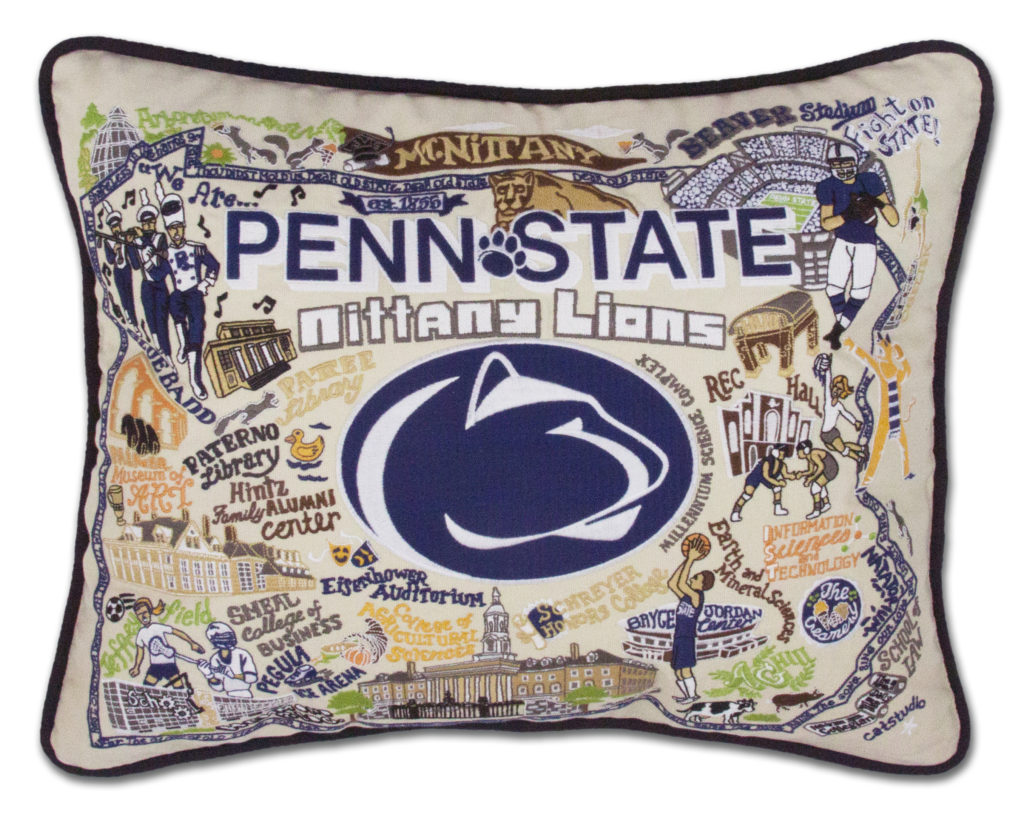 Pennsylvania State University Embroidered Pillow Cornelia Park