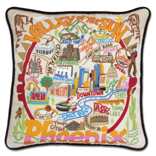 Phoenix Embroidered Pillow