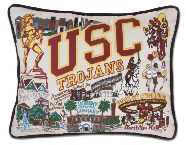 University of Southern California Embroidered Pillow